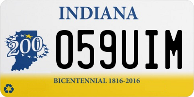 IN license plate 059UIM