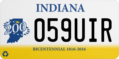 IN license plate 059UIR