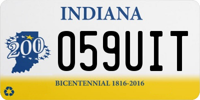 IN license plate 059UIT
