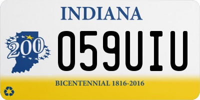 IN license plate 059UIU