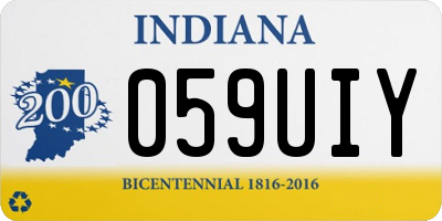 IN license plate 059UIY