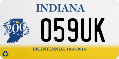 IN license plate 059UK