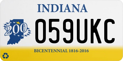 IN license plate 059UKC