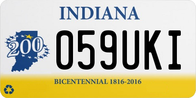 IN license plate 059UKI