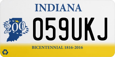IN license plate 059UKJ