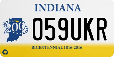 IN license plate 059UKR