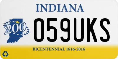 IN license plate 059UKS