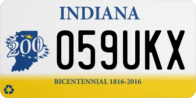 IN license plate 059UKX
