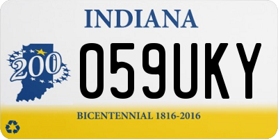 IN license plate 059UKY