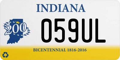 IN license plate 059UL