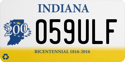 IN license plate 059ULF