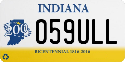IN license plate 059ULL