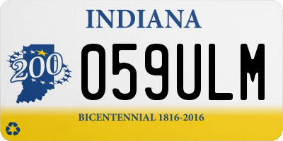 IN license plate 059ULM