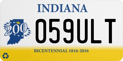 IN license plate 059ULT