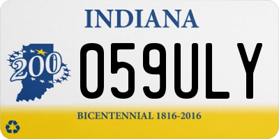 IN license plate 059ULY