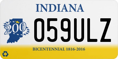 IN license plate 059ULZ