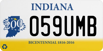 IN license plate 059UMB