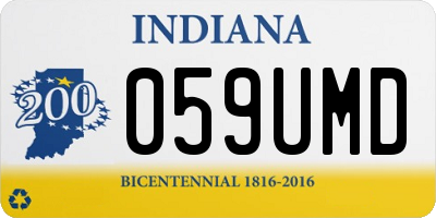 IN license plate 059UMD