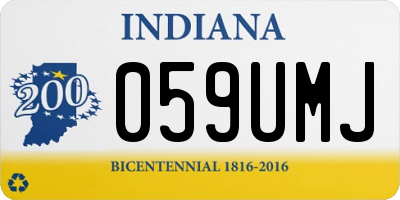 IN license plate 059UMJ