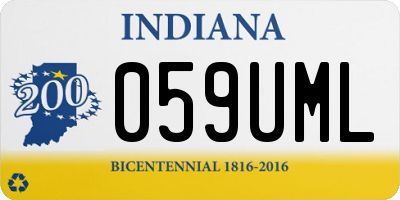 IN license plate 059UML