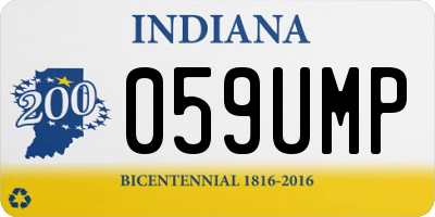 IN license plate 059UMP