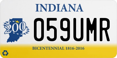 IN license plate 059UMR