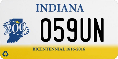 IN license plate 059UN