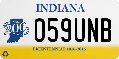 IN license plate 059UNB