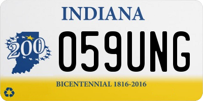 IN license plate 059UNG