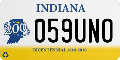 IN license plate 059UNO