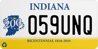 IN license plate 059UNQ