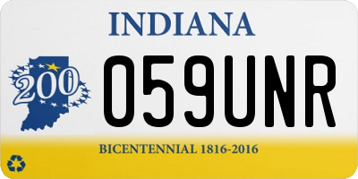 IN license plate 059UNR
