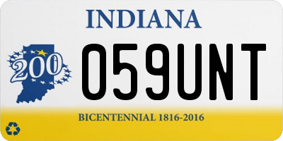 IN license plate 059UNT