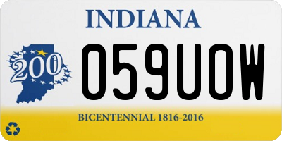 IN license plate 059UOW