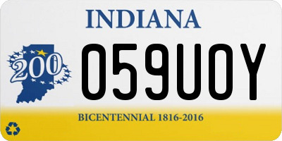 IN license plate 059UOY