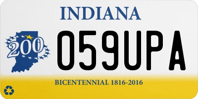 IN license plate 059UPA