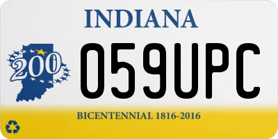 IN license plate 059UPC