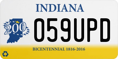 IN license plate 059UPD