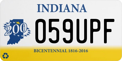 IN license plate 059UPF