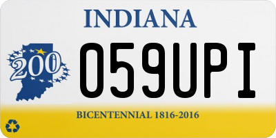 IN license plate 059UPI
