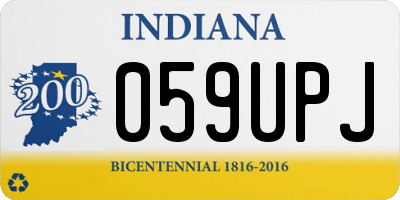 IN license plate 059UPJ
