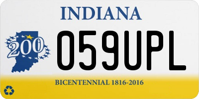 IN license plate 059UPL