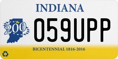 IN license plate 059UPP