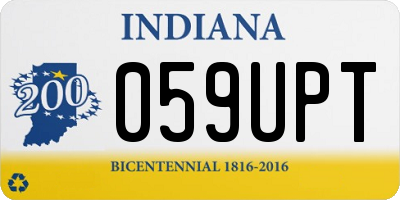 IN license plate 059UPT