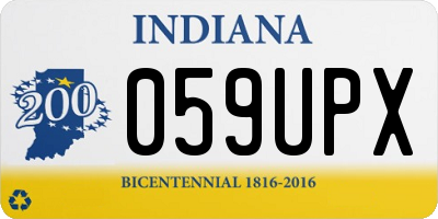 IN license plate 059UPX