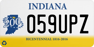 IN license plate 059UPZ