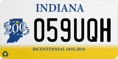 IN license plate 059UQH