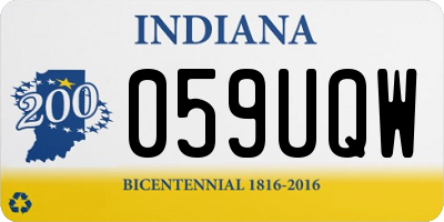 IN license plate 059UQW