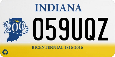 IN license plate 059UQZ