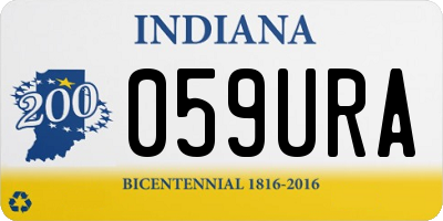 IN license plate 059URA